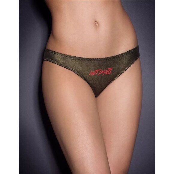 Agent Provocateur Odray Hot Pants Gold Red Brief AP4 Large NWT